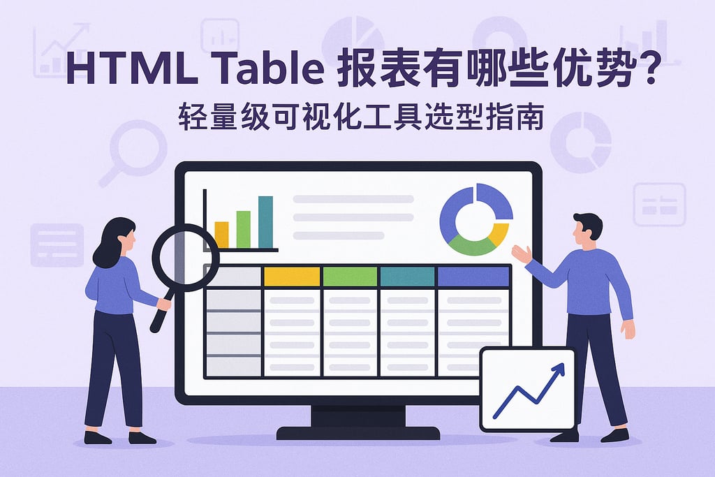 HTML Table报表有哪些优势？轻量级可视化工具选型指南